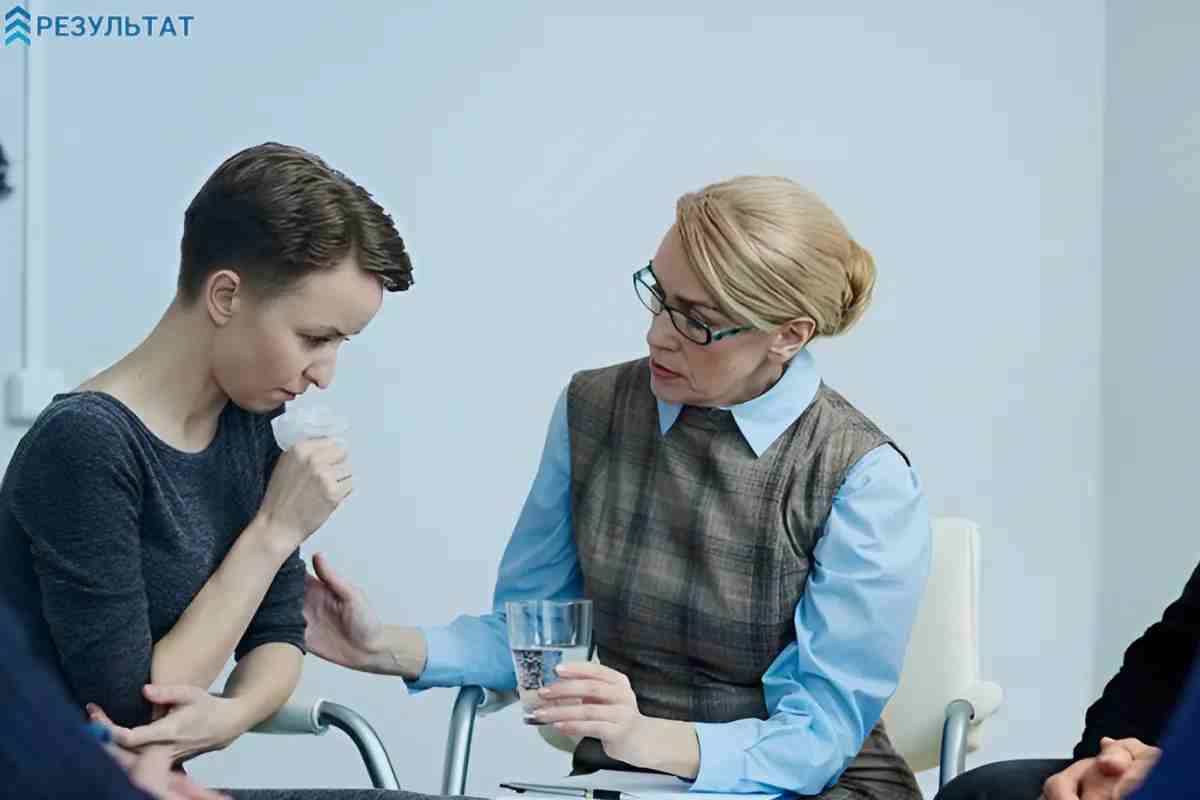 Женщина на реабилитации